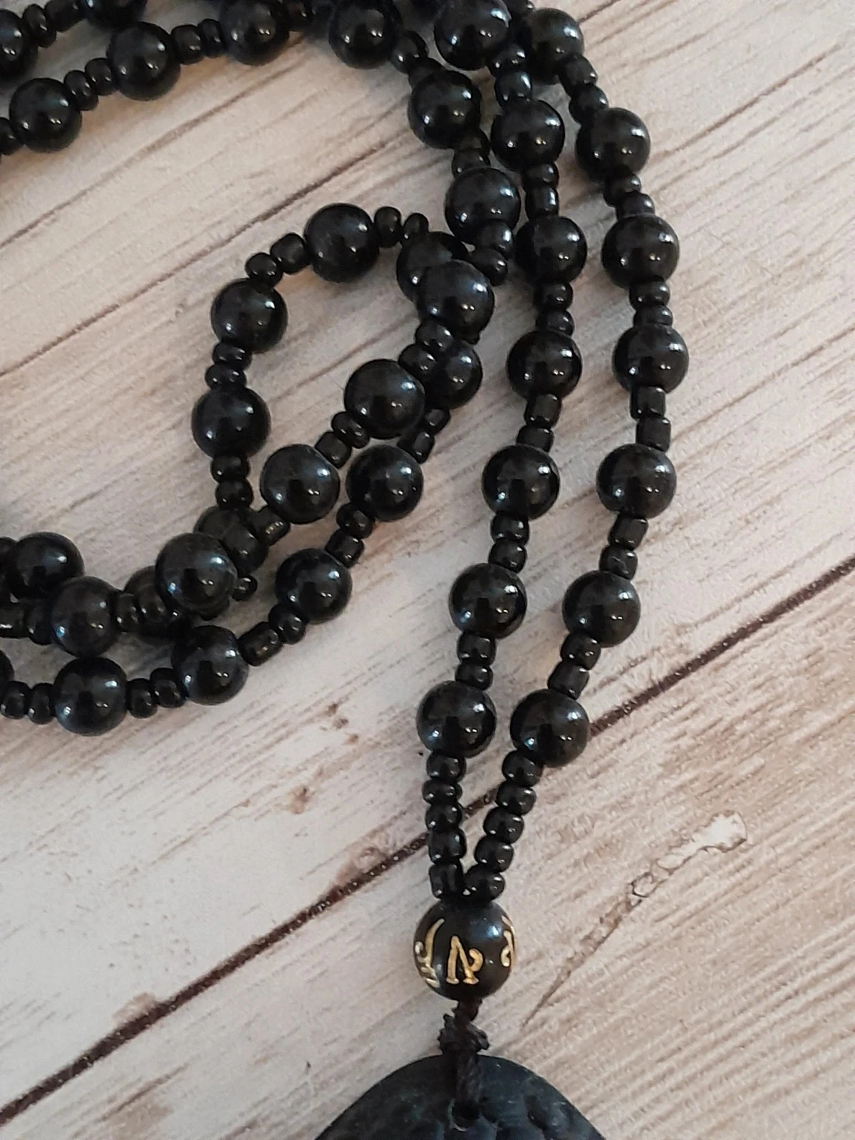 Collar Buda, en obsidiana negra – photo 3